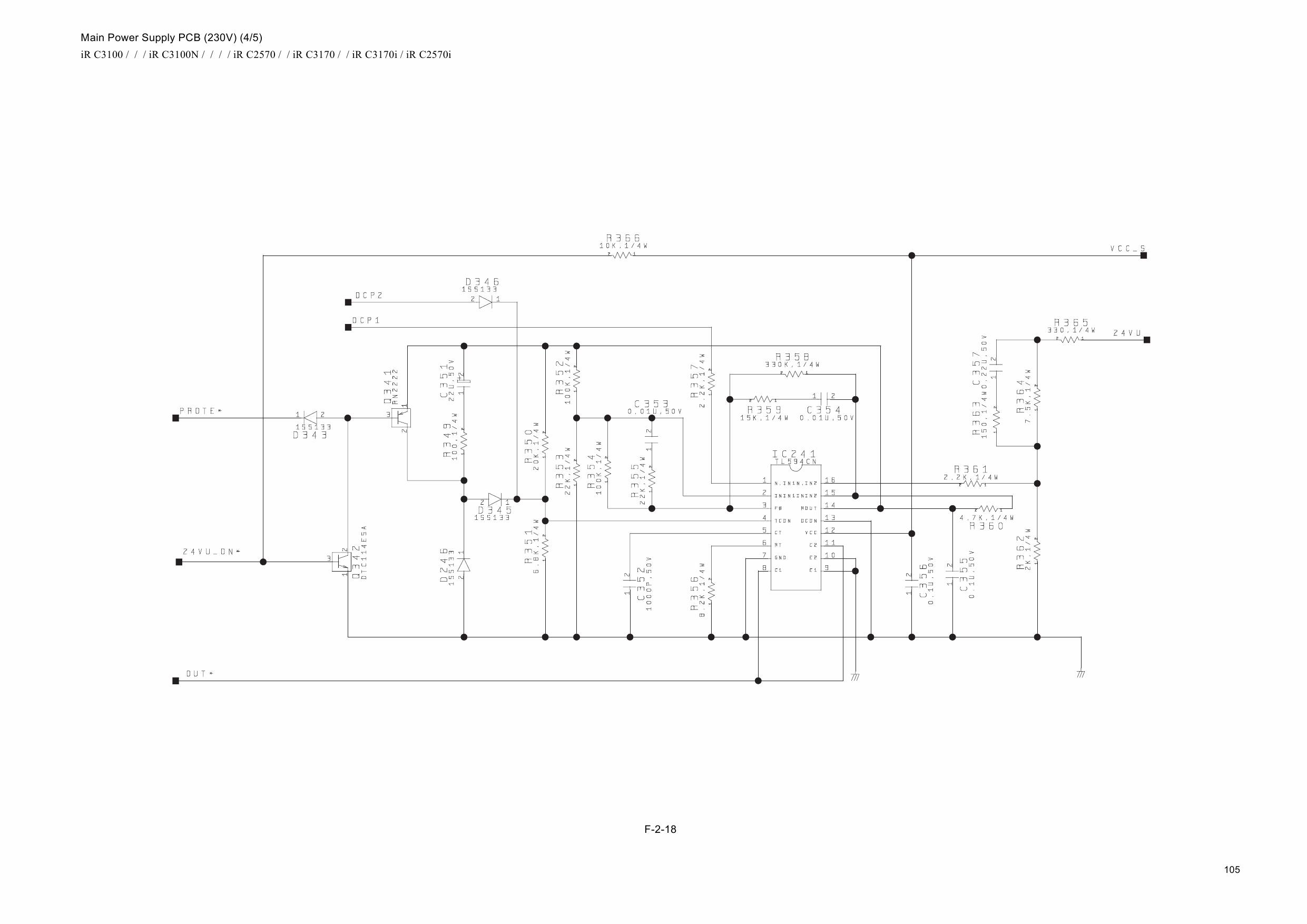 Canon imageRUNNER-iR C3100 C3170 C2580 Circuit Diagram-4